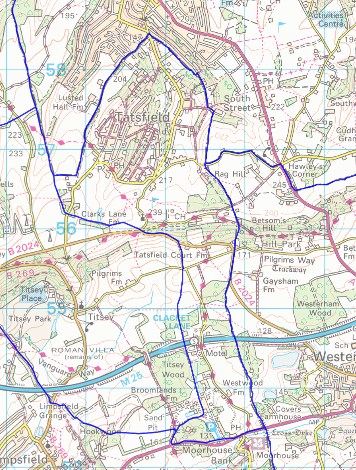 Tatsfield Map